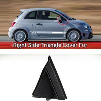 Fiat 500 2012-2017 dešinės durų veidrodžio vėliavėlės trikampio apdailos juosta Blizgi juoda