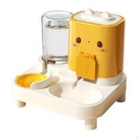 Automatic Cat Feeder and Water Dispenser Pet Convenient Detachable Food Bowl žalia