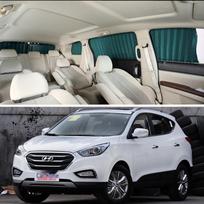 Hyundai IX35 saulės skydelis: Ištraukiamos tamsinančios užuolaidos privatumui ir šilumos izoliacijai Black Plastic Track