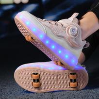 Naujas Parkūras Su LED Ritiniais Batai Madingi Vyriški 4 Ratų Įtraukiami Sportbačiai Su Ratais Unisex Ritiniai Riedučiai Laisvalaikio Batai 29