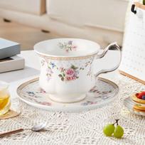 Keramikinė kavos puodelis Porcelianiniai puodeliai ir lėkštutės Rinkinys Gėlėtas Arbata Kapučino Dovana Šeimai Round Saucer