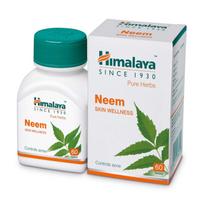 Himalaya Wellness Priežiūra Žolelėmis Odos Sveikatai Neem Tabletės 60 vnt. Natūralus Papildas spuogams ir odos detoksikacijai