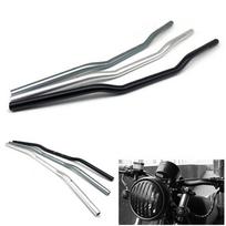 Retro modifikuotas itin žemo profilio universalus motociklo vairas, 22 mm skersmens Black Single