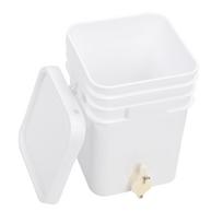 Medaus Kibiras 20L 39x27x27cm Kvadratinis Plastikinis Medaus Ištrauktuvas su Čiaupu ir Dangčiu Bitininkystei