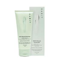 Gabit 100% mineralinis apsauginis kremas nuo saulės SPF 50 PA++++ | Atsparus vandeniui ir prakaitui, apsauga nuo UVA/B ir mėlynosios šviesos | 50ml