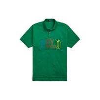 Polo Ralph Lauren Ss23 raidės logotipas siuvinėtas megztinis trumpomis rankovėmis polo marškinėlis vyriški polo marškinėliai žalias MNPOKNI1N822261-300 L