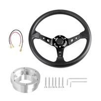 Logitech G29 G920 G923 350mm 14  Autosport Drift Vairaračio Adapterio Plokštė su 70mm PCD (Juoda ir sidabrinė) One Size juoda