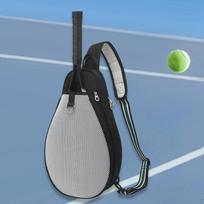 Raketės laikiklio krepšys tenisui ir badmintonui, nešiojamas per petį, įvairaus amžiaus Black White