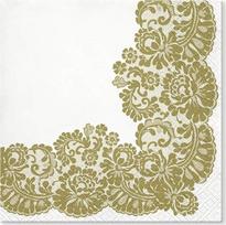 Paw Lacy Frame Gold popierinių servetėlių rinkinys, 20 vnt