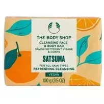 "The Body Shop Satsuma Cleansing Face & Body Bar" - kietasis muilas veidui ir kūnui, 100,0 g