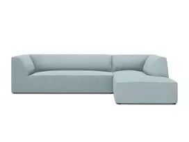 Modulinė kampinė sofa - dešinė, Ruby, 4 sėdimos vietos, 273x180x69, šviesiai mėlyna