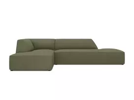 Modulinė kampinė sofa - kairė, Ruby, 4 sėdimos vietos, 273x180x69, žalia