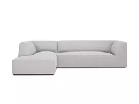 Modulinė kampinė sofa - kairė, Ruby, 4 sėdimos vietos, 273x180x69, šviesiai pilka