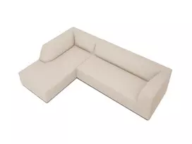 Modulinė kampinė sofa - kairė, Ruby, 4 sėdimos vietos, 273x180x69, smėlio spalvos