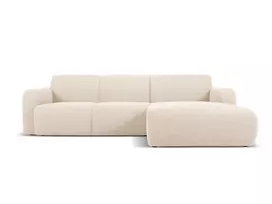 Boucle kampinė sofa - dešinė, Molino, 4 sėdimos vietos, 250x170x72, smėlio spalvos