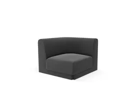 Modulinės sofos dalis - kampas, Miley, 1 sėdynė, 90x90x70, pilka