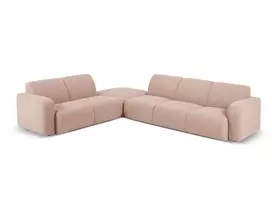 Boucle kampinė sofa - kairė, Molino, 6 sėdimos vietos, 315x250x72, rausva