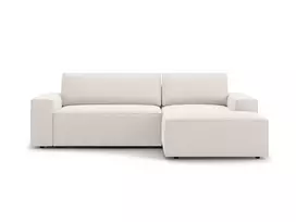 Kampinė Sofa lova - dešinė su patalynės dėže, Jodie, 3 sėdimos vietos, 246x151x86, šviesiai smėlio spalvos