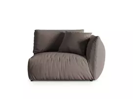 Modulinės sofos dalis, Chris, 1 sėdynė, 130x100x80, šiltai pilka