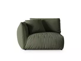 Modulinis kairinis, Chris, 1 sėdynė, 130x100x80, prislopinta mėlyna
