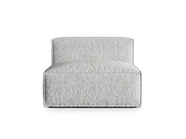 Modulinė sofa be porankių, Nuria, 1 sėdynė, 110x100x72, sidabrinė