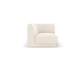 Modulinės sofos dalis - kampas, Miley, 1 sėdynė, 90x90x70, Dramblio kaulo spalvos