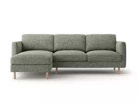 Kampinė sofa - kairė, Eden, 3 sėdimos vietos, 250x150x90, samanų žalumo melanžas