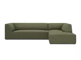 Modulinė kampinė sofa - dešinė, Ruby, 4 sėdimos vietos, 273x180x69, žalia