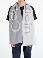 CALVIN KLEIN Šalikas su vilna ir kašmyru, BOLD LOGO 2-TONE WOOL HW SCARF