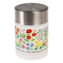 Kreminės spalvos/sidabrinės spalvos maistui/vaikams termosas 450 ml Wild Flowers – Rex London