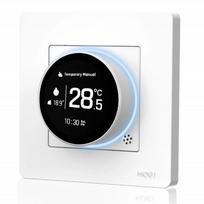 Išmanus, sieninis termostatas dujų/vandens katilui valdyti, su ratuku, baltas, ZigBee, TUYA