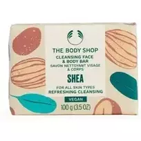"The Body Shop Shea Cleansing Face & Body Bar" - kietasis muilas veidui ir kūnui, 100,0 g
