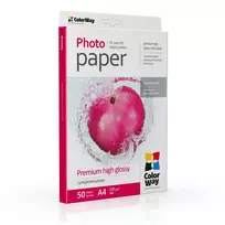 ColorWay Premium Highglossy Photo Paper, 255g/m, A4, 50pcs.