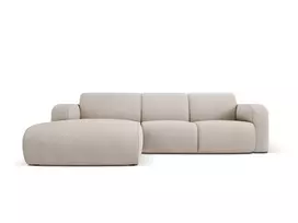 Kampinė sofa - kairė, Molino, 4 sėdimos vietos, 250x170x72, smėlio spalvos