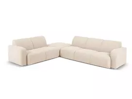 Boucle kampinė sofa - kairė, Molino, 6 sėdimos vietos, 315x250x72, smėlio spalvos
