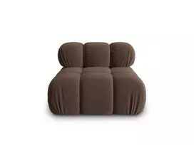 Velvet Modul sofa be porankių, Bellis, 1 sėdynė, 94x94x70, tamsiai ruda