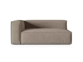 Kairinė modulinė sofa, Nuria, 3 vietų, 110x185x72, šiltai pilka
