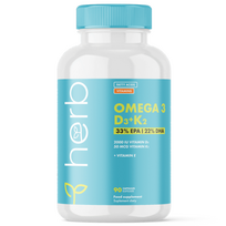 HERB Omega 3 D3+K2 90 softgels