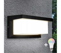 LED RGBW reguliuojamas lauko sieninis šviestuvas NEELY 1xE27/9W/230V IP54 juodas