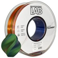 3D Plastikas – Filamentas PLA Silk Tri Color oranžinis mėlynas žalias | 1.75 mm, 1 kg | Professional LAB