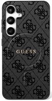 Guess 4G Ring Classic Logo MagSafe dėklas skirtas Samsung Galaxy S25 FE juodos spalvos