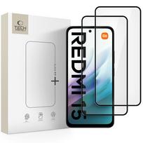 Apsauginis stiklas juodais krašteliais "Tech-Protect Glass Fit+" (2-vnt.) telefonui Xiaomi Redmi 15 4G / 5G