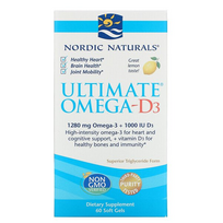 Nordic Naturals Ultimate Omega-D3 1280 mg Lemon 60 softgels