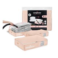 Vakuuminės iš plastiko daiktadėžės po lova 3 vnt. 65x45x15,5 cm Pink Edition – Compactor