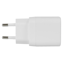 USB-C sieninis įkroviklis DELTACO, 1x USB-C PD 20 W, PPS 25 W, baltas / USBC-AC158 / 1903356