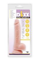 Realistiškas dvigubo tankio dildo 19,5 cm odos spalvos mr. Dixx