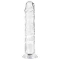 EasyToys - dildo - 18 cm - permatomas - želė