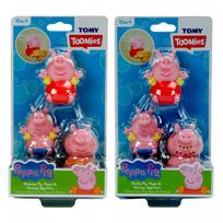 TOMY vonios žaislas Peppa Family Squirters, 3vnt., asort.,  E73105C/E73159/E73158