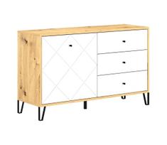 Komoda SULA, ąžuolas Artisan/balta