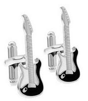 Chic Violin & Black-and-White Guitar Cufflinks: Fashion Jewelry Accessories A3009 European and American varis